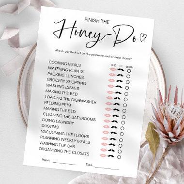 Honey Do List Bridal Shower Game Invitations