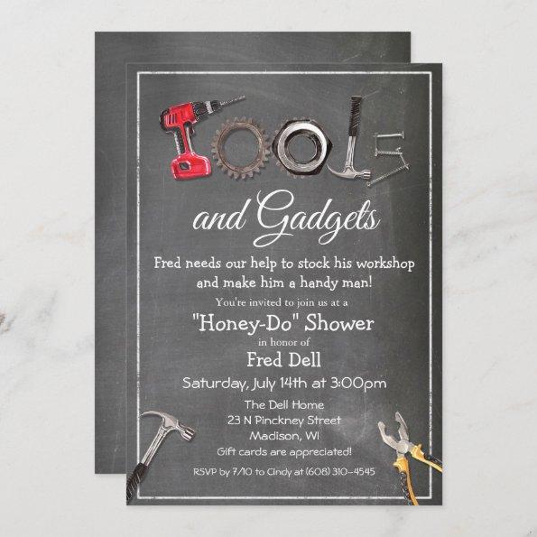 Honey Do Tools & Gadgets Shower Male Invitations