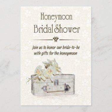 Honeymoon Bridal Shower with Travel Bag Invitations