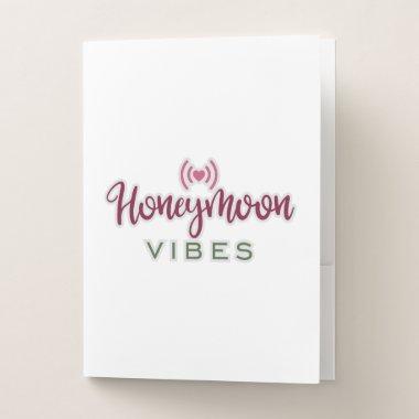 Honeymoon Couple Design Honeymoon Vibes Pocket Folder