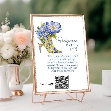 Honeymoon Fund QR code High-Heel  Table Number