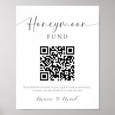 Honeymoon Fund QR Code Sign