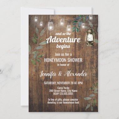 Honeymoon Shower Rustic Wedding Shower Invitations