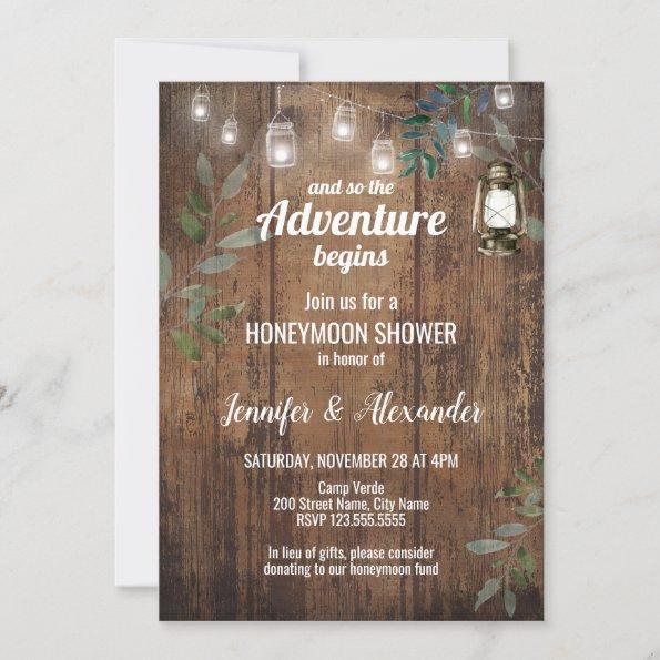 Honeymoon Shower Rustic Wedding Shower Invitations