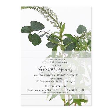 "Hope" Botanical Watercolor W/ Eucalyptus Leaves Invitations