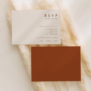 Horizontal Desert Terracotta Menu Choice RSVP