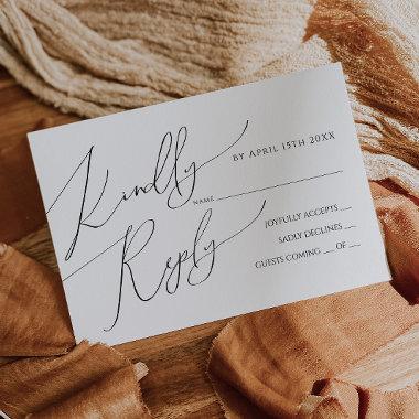 Horizontal Whimsical Script RSVP Card