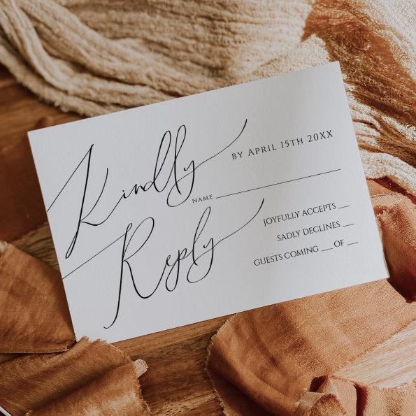 Horizontal Whimsical Script RSVP Card