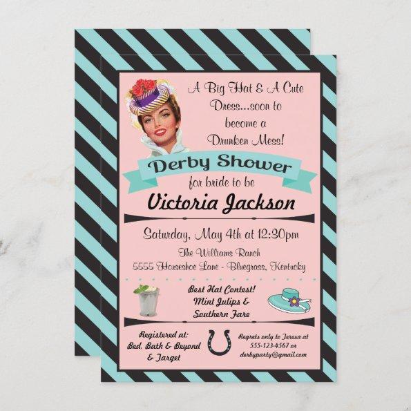 Horse Racing Derby Bridal Shower Invitations