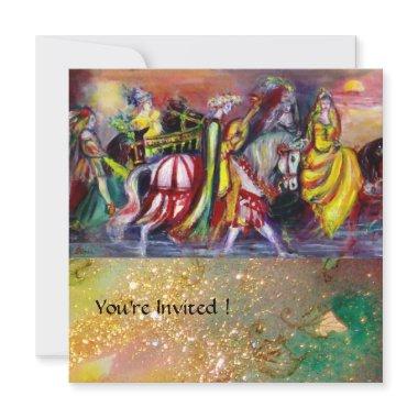 HORSE RIDERS ,MUSIC IN THE NIGHT, yellow sparkles