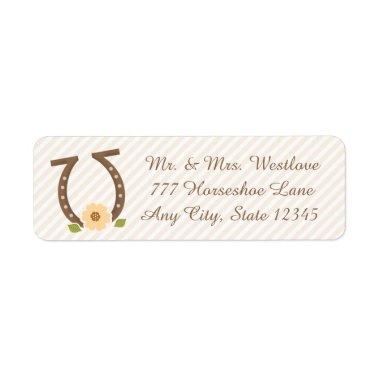 HORSESHOE AND SUNFLOWER RETURN ADDRESS LABEL