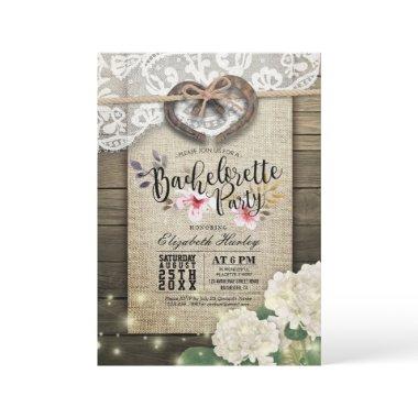 Horseshoes Heart Lace Hydrangea Bachelorette Party