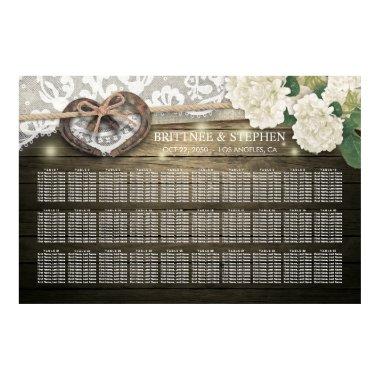 Horseshoes Hydrangea Wood Wedding Seating Charts