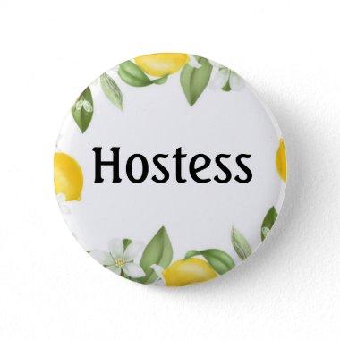 Hostess Lemons Bridal shower Gifts Weddings Button