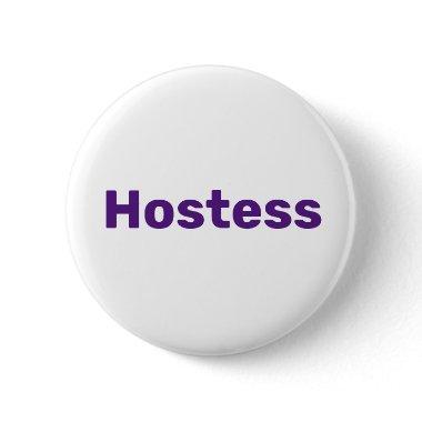 Hostess Minimalist Bridal shower Party Weddings Button