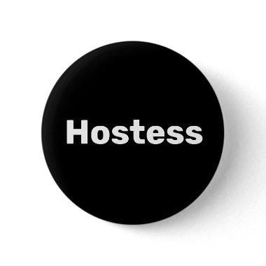 Hostess Minimalist  Party Weddings Button