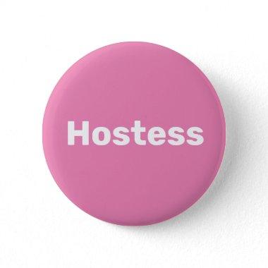 Hostess Minimalist Bridal shower Party Weddings Button