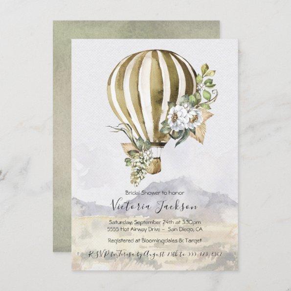 Hot Air Balloon Bridal Shower invitations