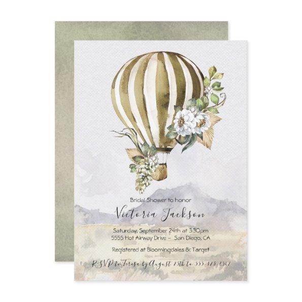 Hot Air Balloon Bridal Shower invitations