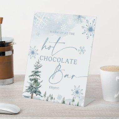 Hot Chocolate Bar blue winter wonderland sign