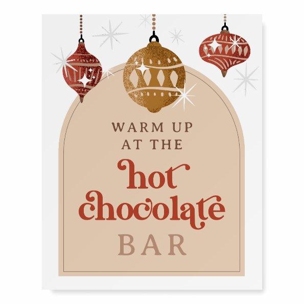 Hot Chocolate Bar Retro Bauble Christmas Bridal Foam Board