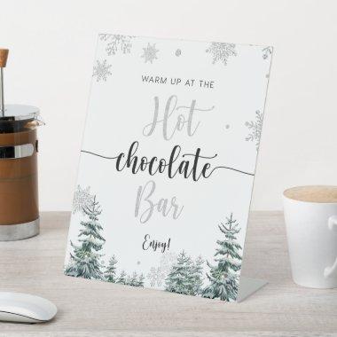 Hot Chocolate Bar silver winter sign