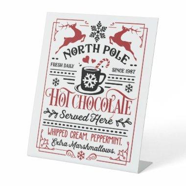 Hot Chocolate Party Station Pedestal Sign