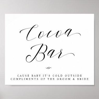 Hot Cocoa Bar Chic Bridal Shower or Wedding Sign