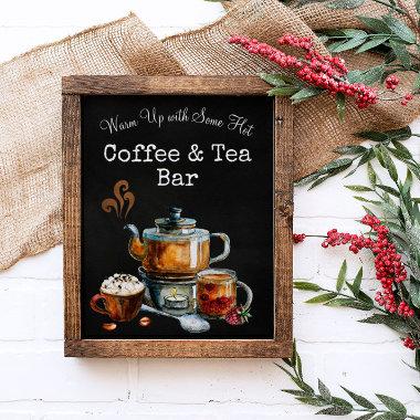 Hot Coffee and Tea Bar Sign