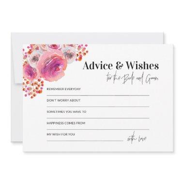 Hot Pink Advice & Wishes for Bride and Groom