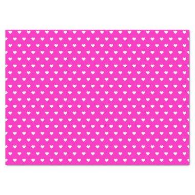 Hot Pink and White Hearts | Custom Tissue Paper
