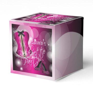 Hot Pink Bachelorette Party Design Favor Boxes