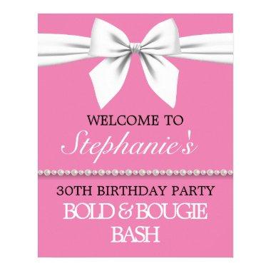 Hot Pink Birthday Party  Welcome Sign