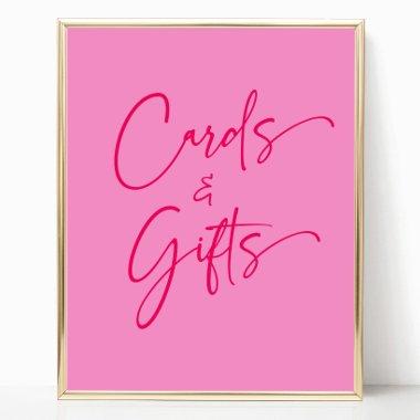 Hot Pink  and Gifts Party Sign