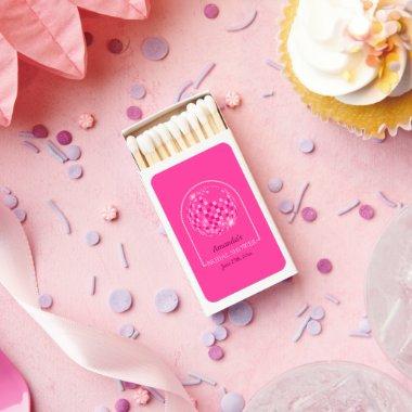 Hot Pink Disco Boogie Bridal Shower Matchboxes