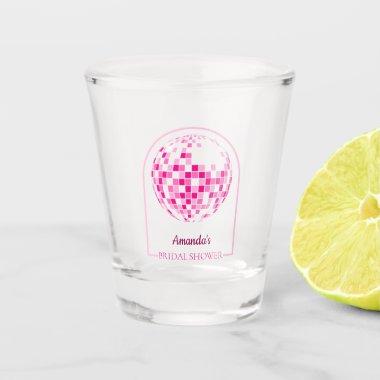 Hot Pink Disco Boogie Bridal Shower Shot Glass