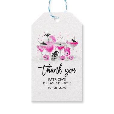 Hot Pink Drinks Halloween  Thank You Gift Tags