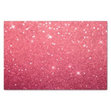 Hot Pink Girly Bokeh Twinkle Sparkle Glitter Gifts Tissue Paper