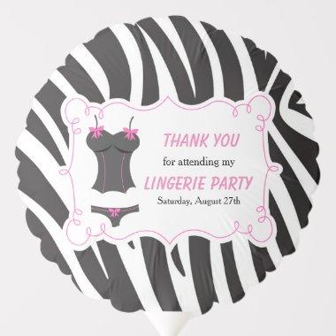 Hot Pink Lingerie Party Thank You Balloon