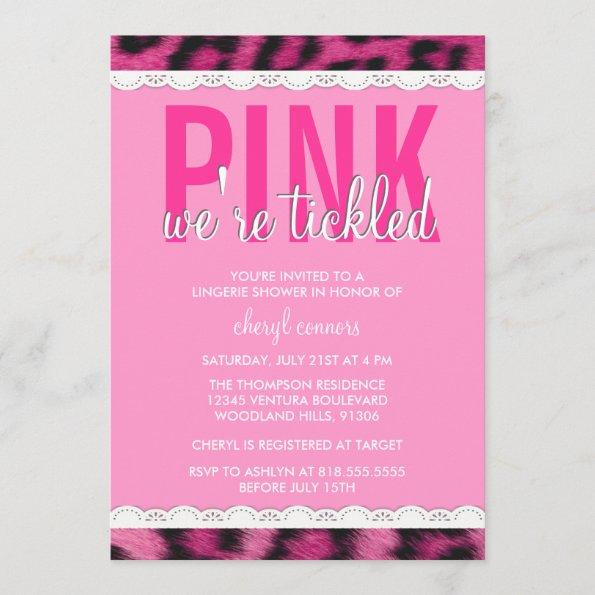 Hot Pink Lingerie Shower Invitations