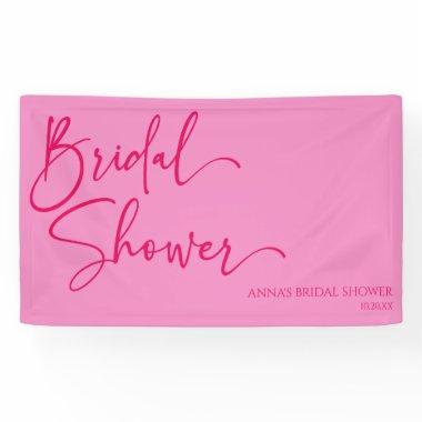 Hot Pink Modern Minimalist Bridal Shower Banner