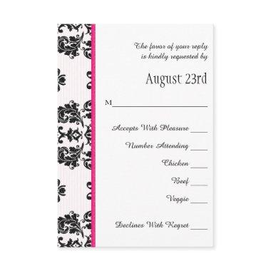 Hot Pink Parisian Eiffel Tower RSVP Wedding