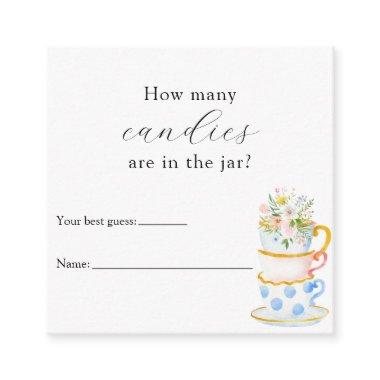 How Many Are in the Jar Shower Game Enclosure Invitations