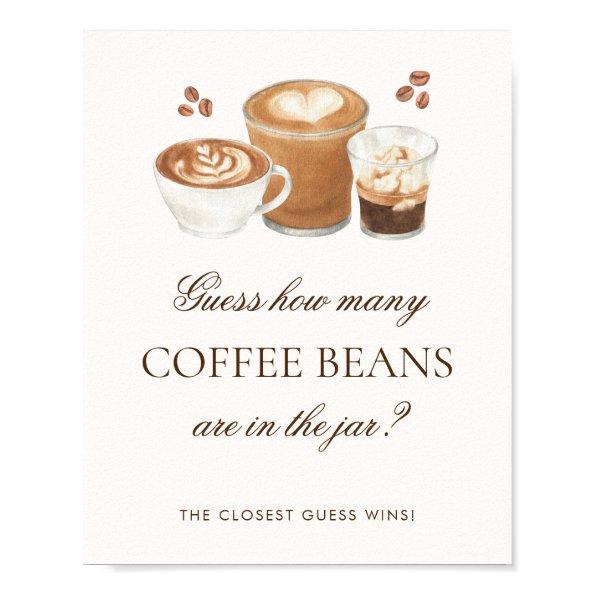 How Many Beans Coffee  Game Sign