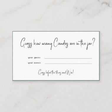 How many Candies Bridal Shower Game Invitations