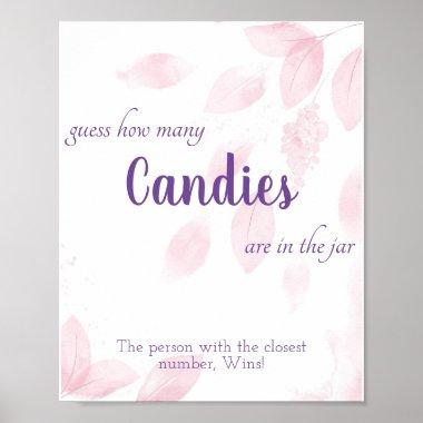 How many Candies Bridal Shower Game Sign