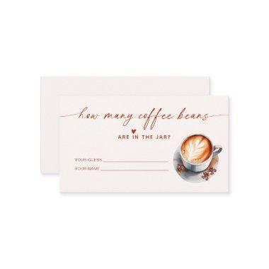 How Many Coffee Beans Bridal Shower Game Enclosure Invitations