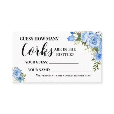 How Many Corks Blue Floral  Game