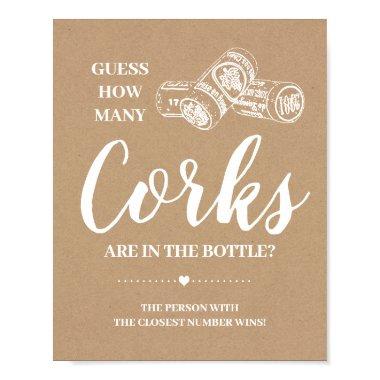 How many corks  rustic game sign