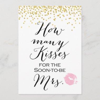 How Many Kisses are in the Jar " Sign Invitations